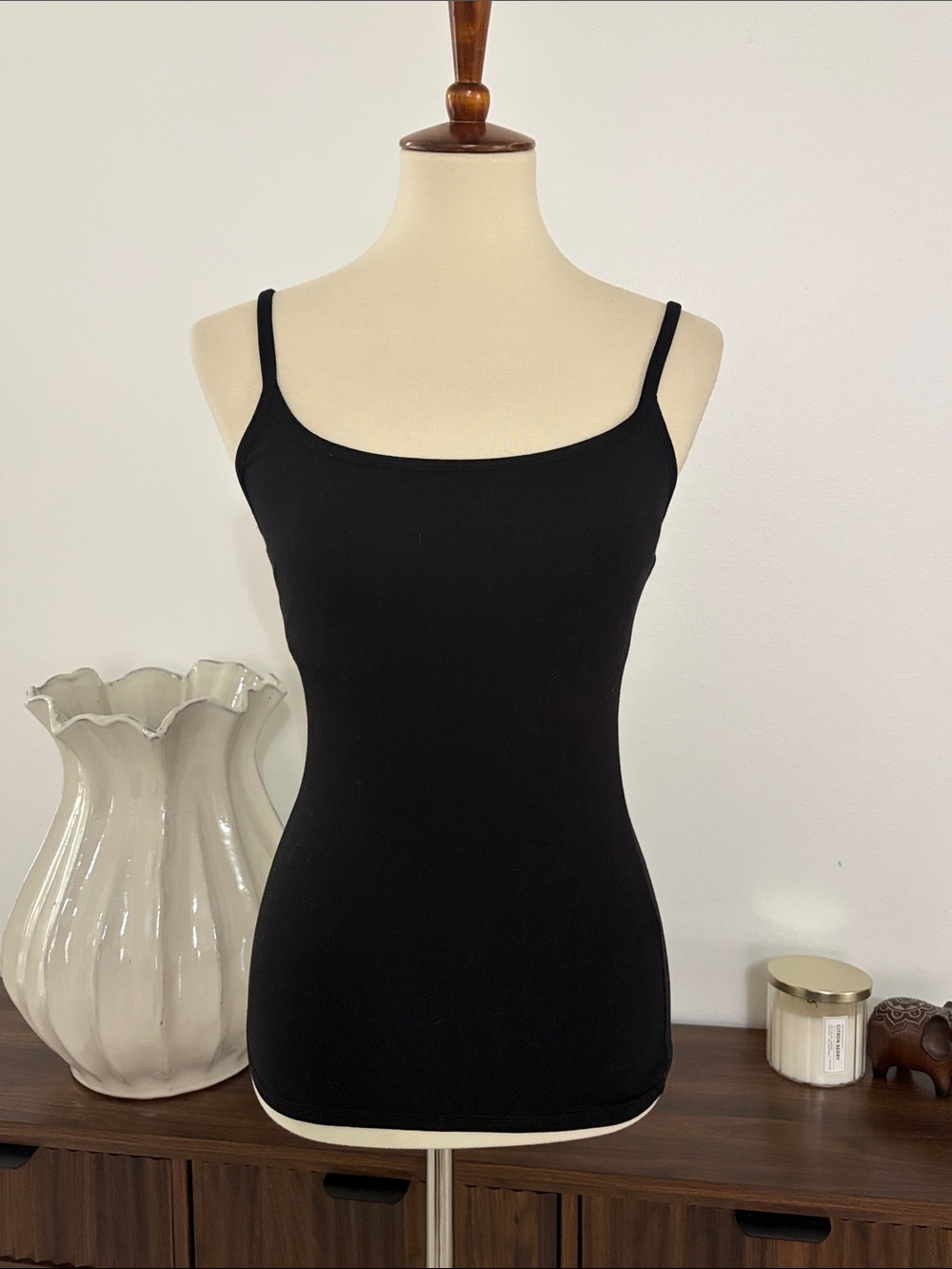 Pact Black Women's Slim Spaghetti Strap Camisole